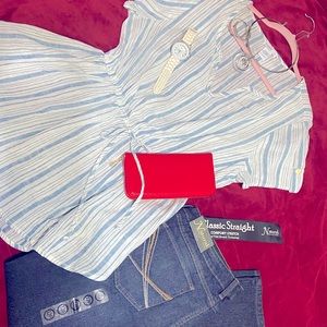 Striped Boho Blouse (sold/$price separately)